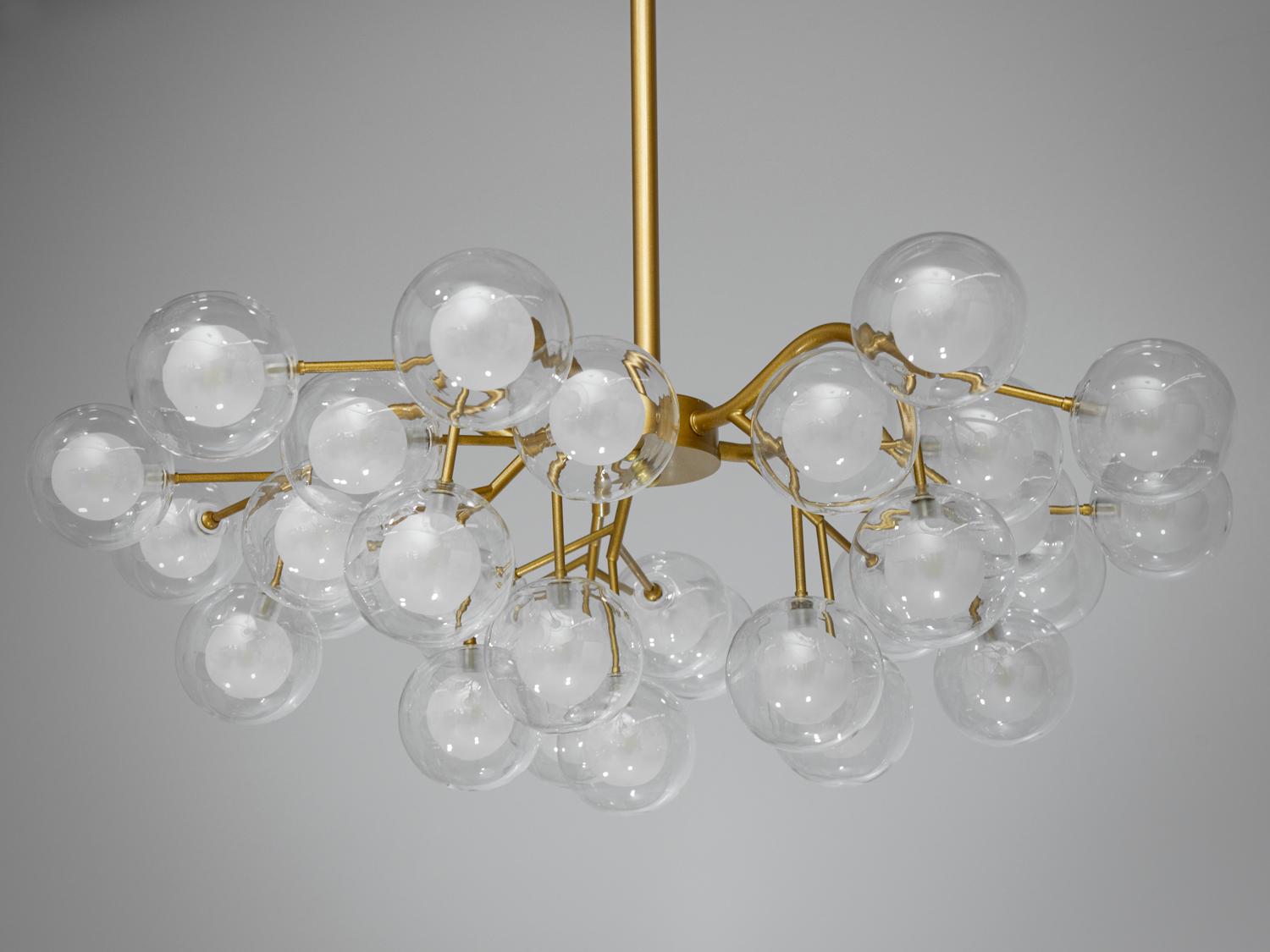 Люстра Светлячок 886-30B GD 30 ламп сатин Золотой - фото 2 Люстра Светлячок 886-30B GD 30 ламп сатин Золотой - фото 2