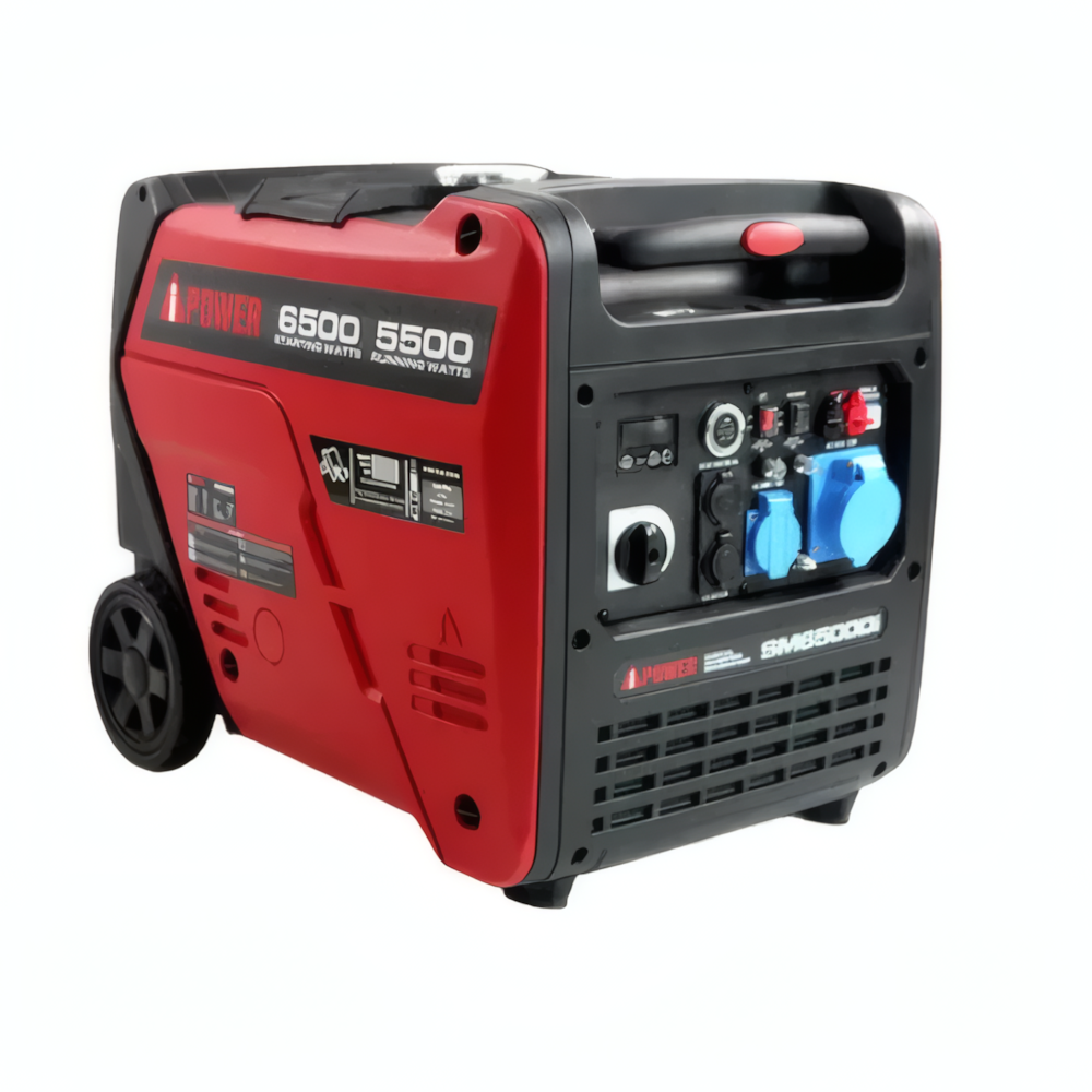 Бензогенератор інверторний AiPower SM6500Di 5,5/6,5 кВт однофазний чиста синусоїда електростартер/пульт ДУ (37338962)
