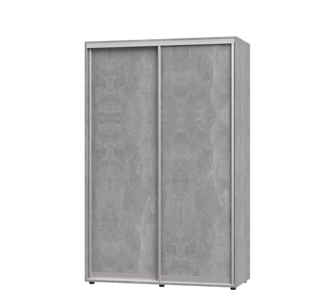 Шафа-купе з двома дверима Еверест ШК-02 140х60х220 см Бетон (06936) Шафа-купе з двома дверима Еверест ШК-02 140х60х220 см Бетон (06936)