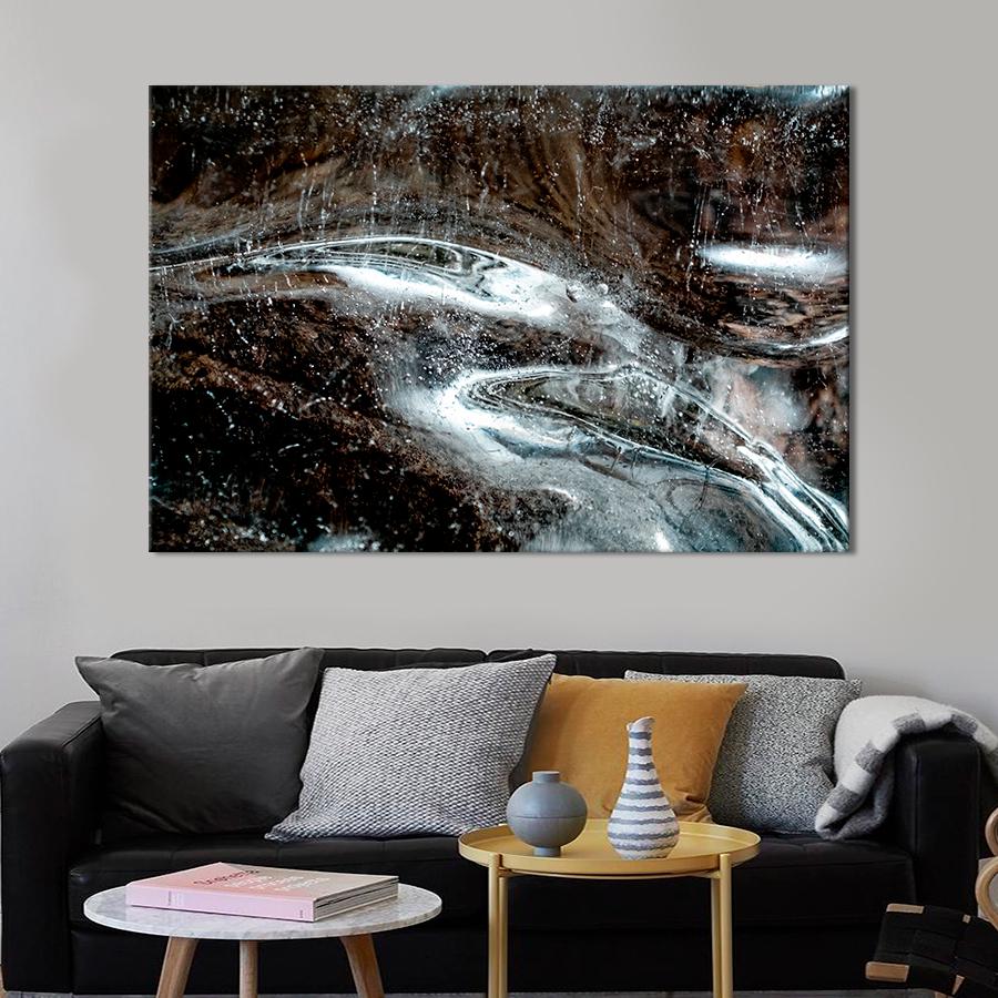 Картина Абстракция Тёмная вода 120x80 см (A867-1)