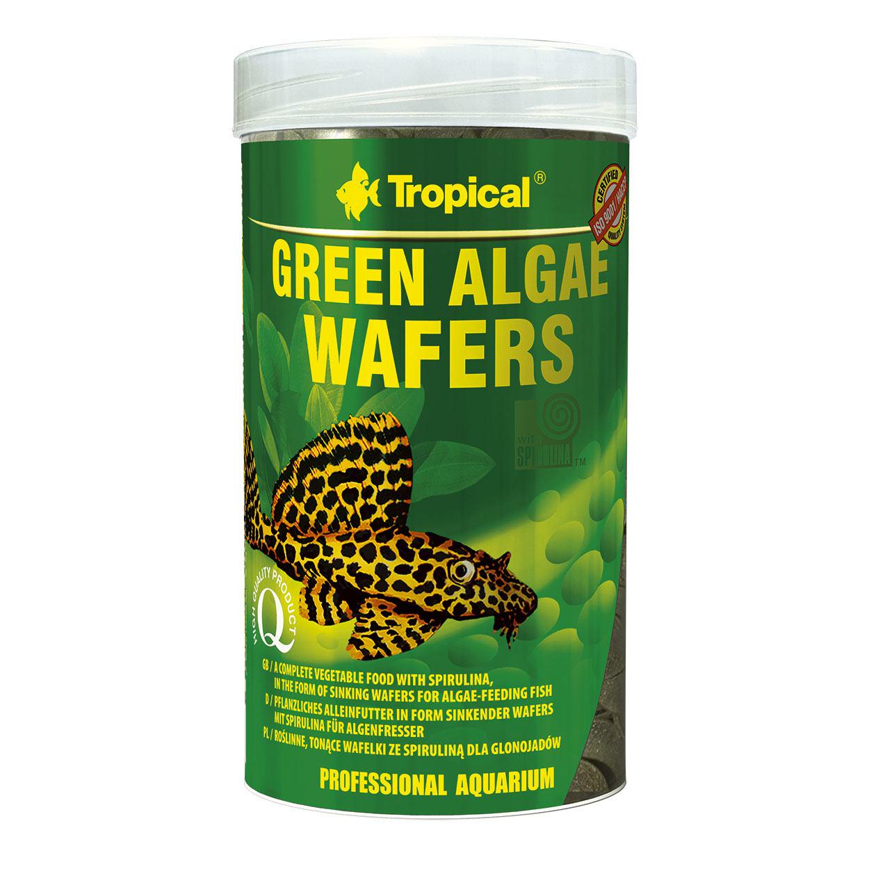 Корм для аквариумныx рыб Tropical Green Algae Wafers в чипсаx 250 мл (5900469664247)