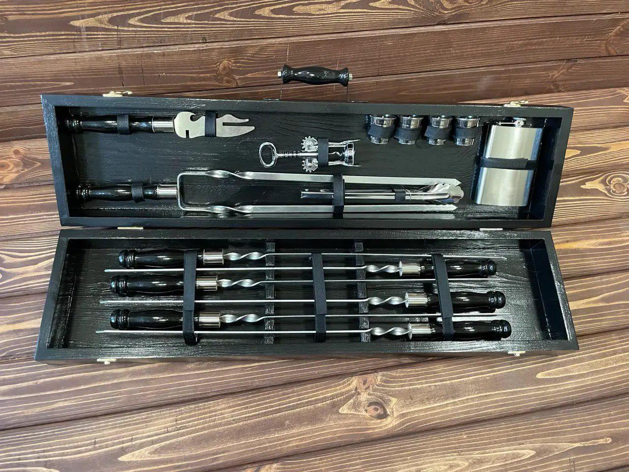 Набор шампуров Black №7 в кейсе (10640734) - фото 5 Набор шампуров Black №7 в кейсе (10640734) - фото 5