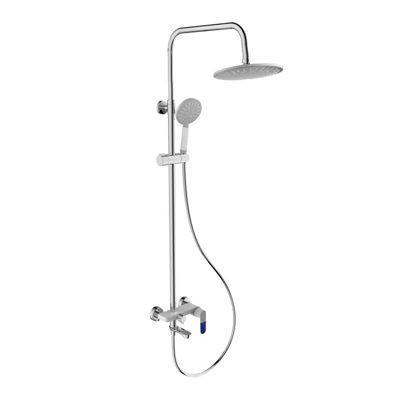 Душевая система с тропическим душем и поворотным изливом на ванну FRAP White/Chrome (1033770)