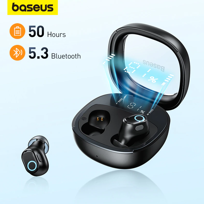 Навушники бездротові Baseus True Wireless WM02 Plus 5.3 Bluetooth 50 годин роботи Чорний (1897088123) - фото 2