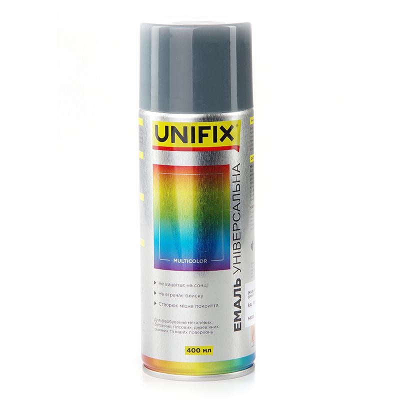 Эмаль акриловая Unifix универсальная 400 мл RAL 7046 Серый матовый (941026)
