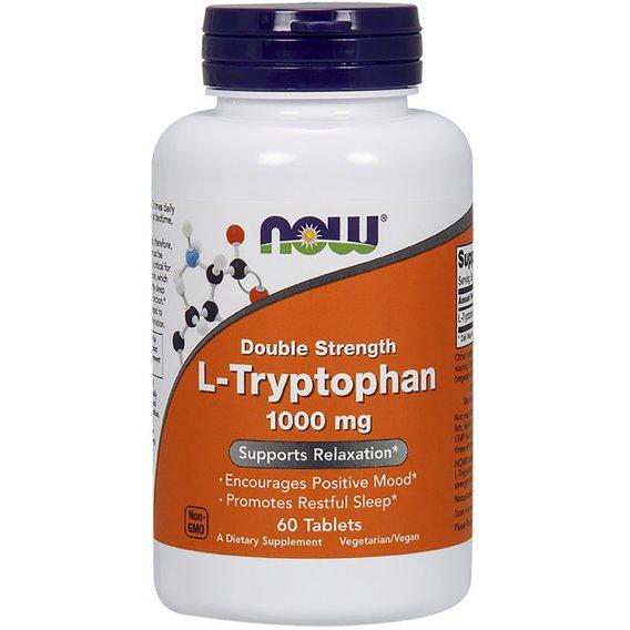 Тріптофан NOW Foods L-Tryptophan 1000 мг 60 Tabs