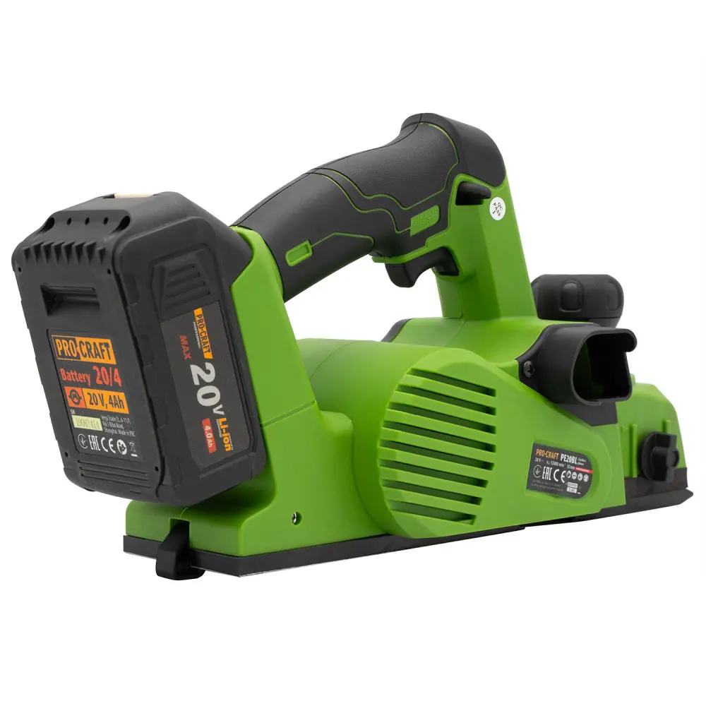 Рубанок аккумуляторный безщеточный ProCraft PE20BL без аккумулятора и без зарядного устройства с кейсом - фото 4 Рубанок аккумуляторный безщеточный ProCraft PE20BL без аккумулятора и без зарядного устройства с кейсом - фото 4