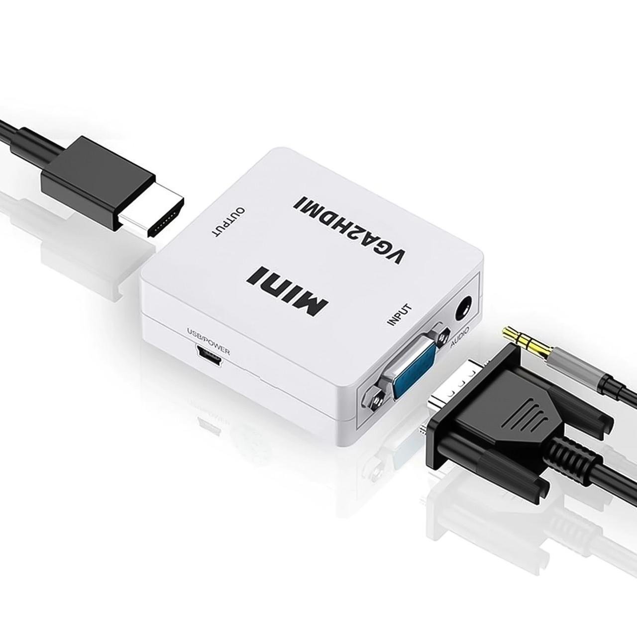 Конвертер видеосигнала с VGA на HDMI порт Addap VGA2HDMI-01 мультимедийный Full HD 1080P - фото 4 Конвертер видеосигнала с VGA на HDMI порт Addap VGA2HDMI-01 мультимедийный Full HD 1080P - фото 4