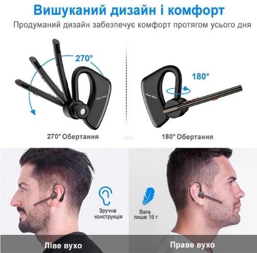 Навушники гарнітура New Bee M50 Bluetooth 5.2 до 20 годин розмов - фото 3