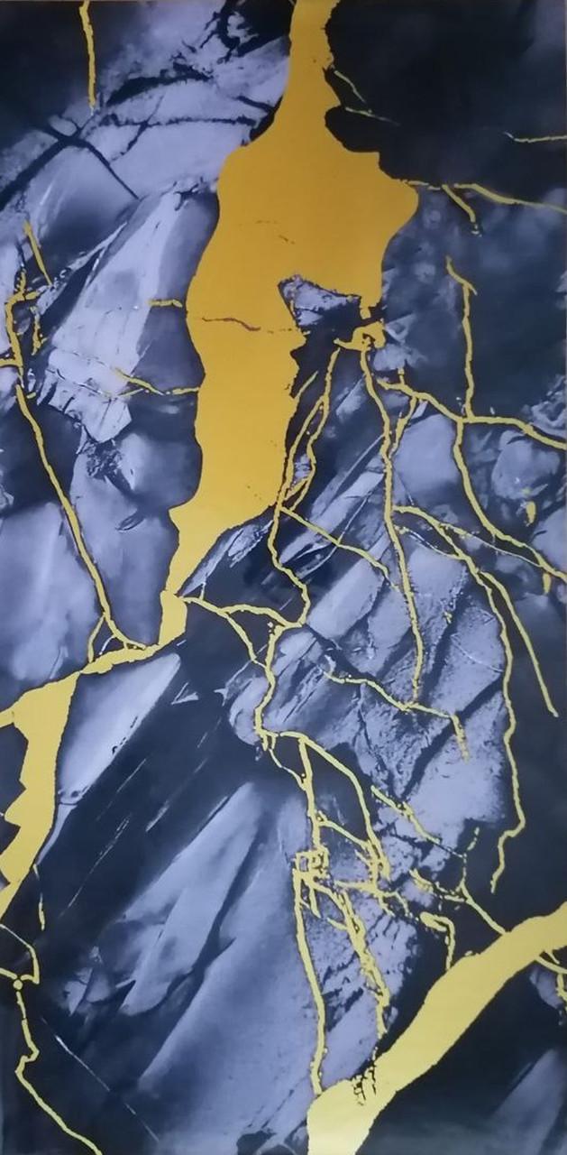 Панель самоклеящаяся глянцевая РЭТ под цвет структуры 600х300х2,5 мм Желто-зеленый (VN3-118) - фото 2