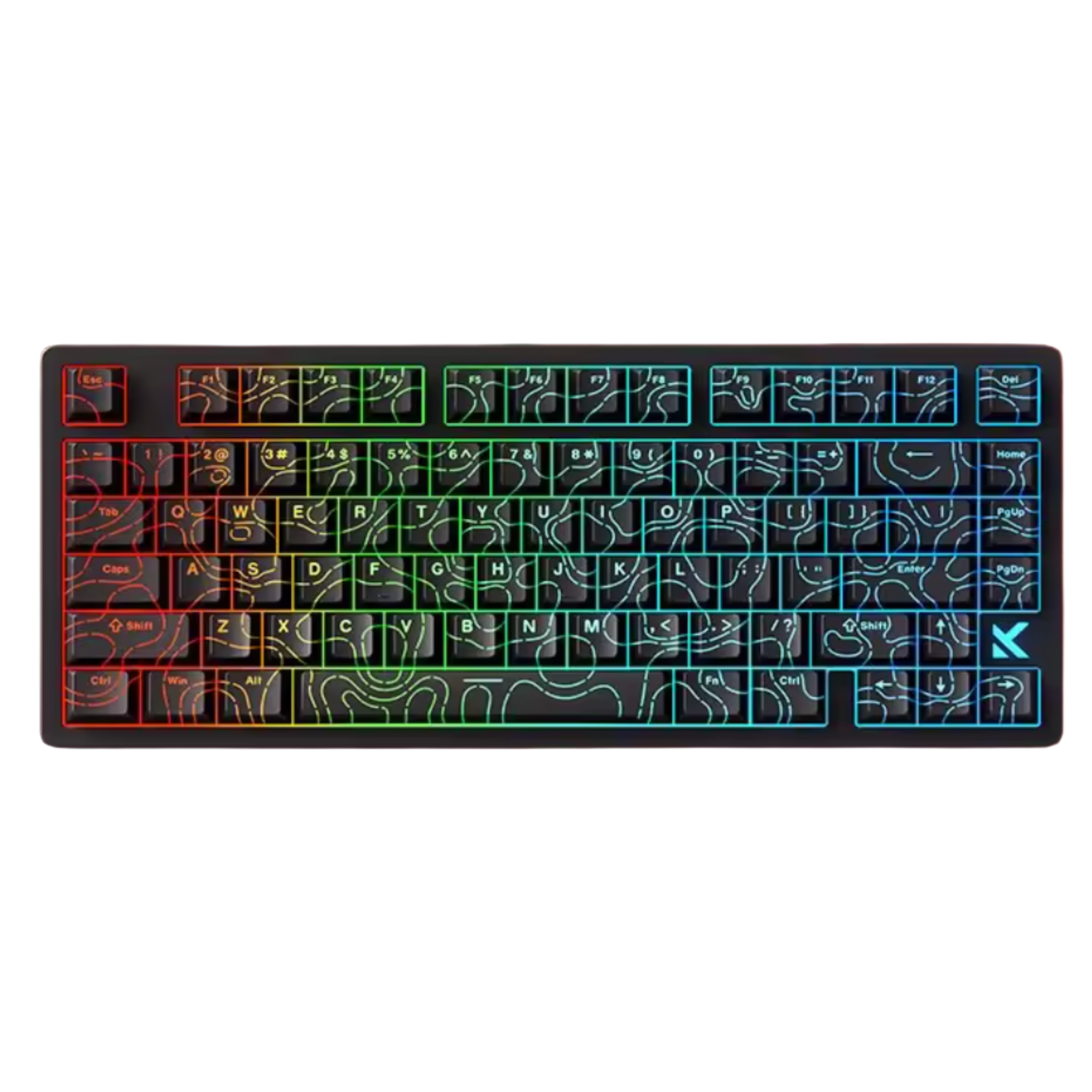 Клавиатура механическая MCHOSE Jet 75 Kaihua Axis Contour ENG/наклейки UA/RU Black (26138826)
