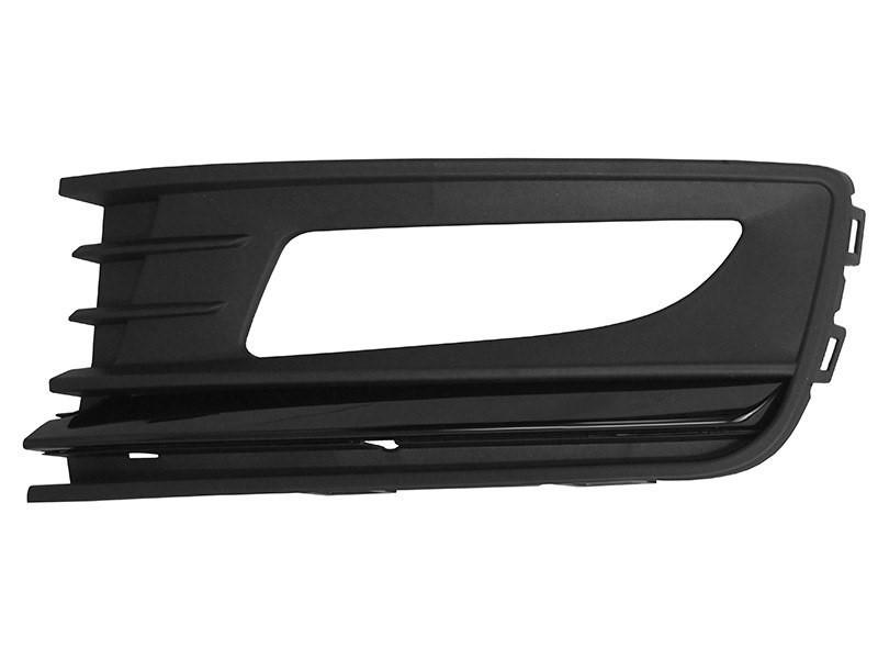 Решетка бампера AVTM Volkswagen Polo V SDN 15- левая с отверстиями с молдингом Черный (7433 911)