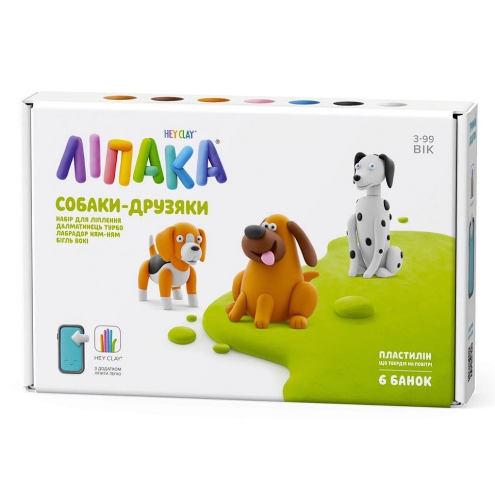 Набор пластилина Lipaka Собаки-Друзья Далматинец Турбо/Лабрадор Ням-Ням/Бигль Глаз Разноцветный (60058-UA01)