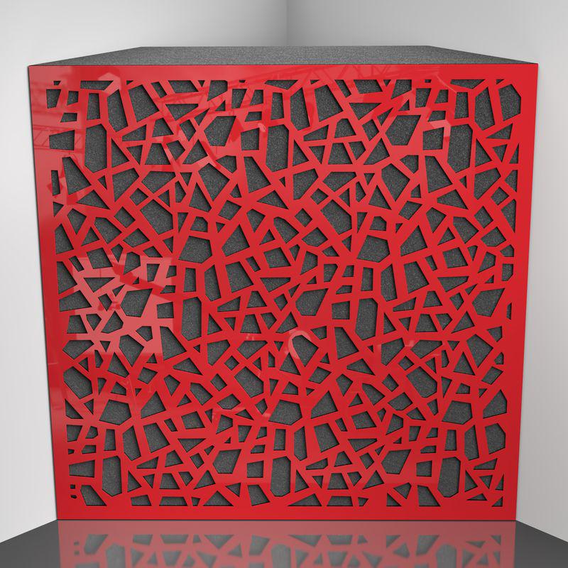 Бас ловушка Ecosound EcoArt Plastic 50х50 см 100 мм Красный (1515)