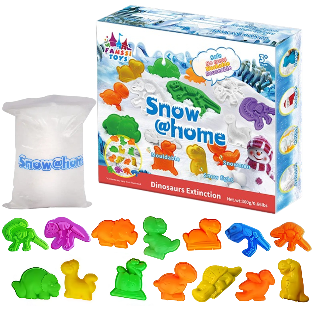 Кинетический снег для детей Dinosaurs для лепки для творчества с формочками Кинетический снег для детей Dinosaurs для лепки для творчества с формочками