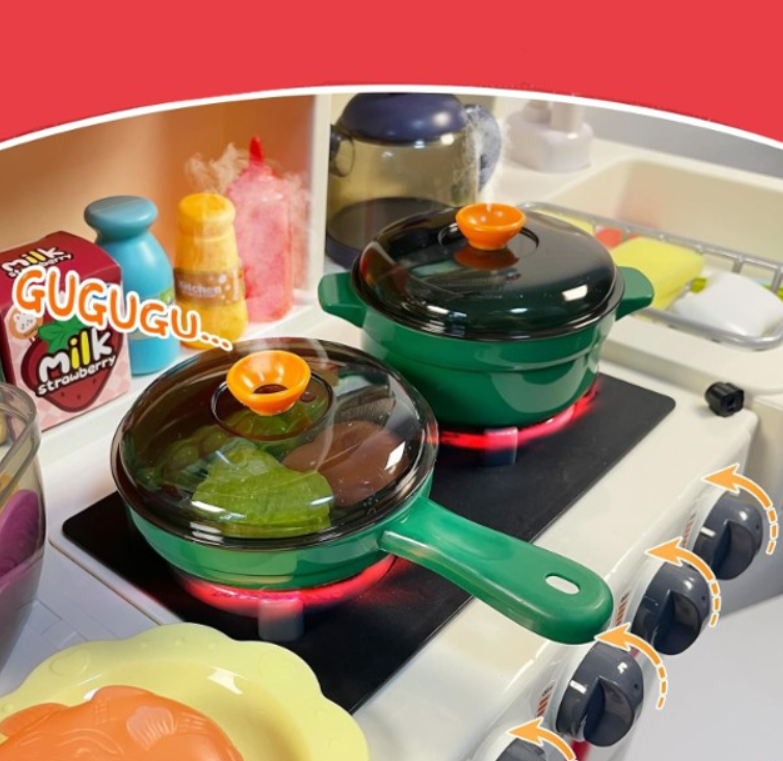 Кухня игровая Limo Toy с водой/паром/светом/звуками 65 пр. (889-211) - фото 5 Кухня игровая Limo Toy с водой/паром/светом/звуками 65 пр. (889-211) - фото 5