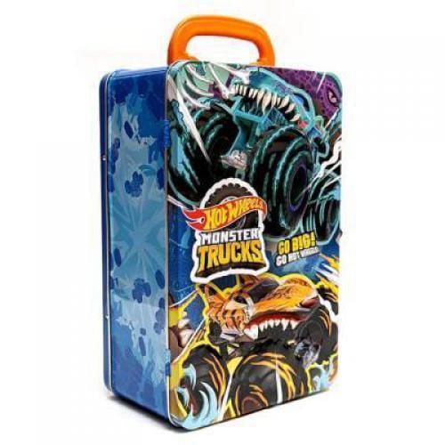 Металлический контейнер Hot Wheels HWCC21 для хранения машинок серии Monster Trucks на 6 машинок