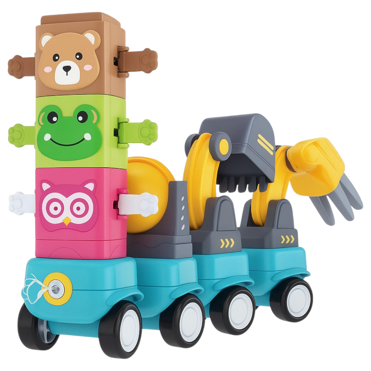 Конструктор магнитный детский 158-61 с подвижными элементами и трещоткой 78 дет. (29264545)