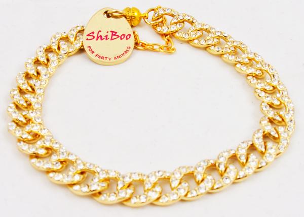 Ошейник для собак Shiboo Amore-Crystal 30 см Золотой