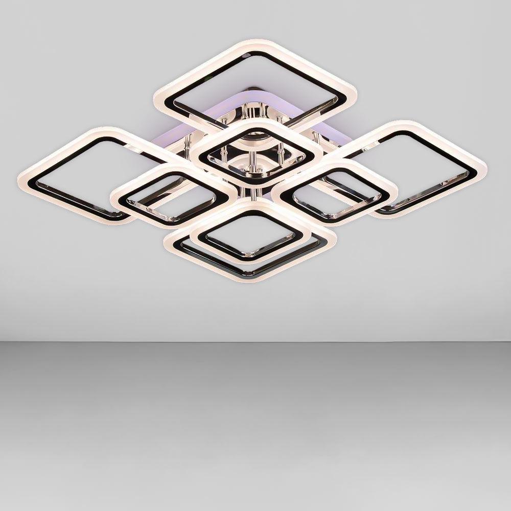 Люстра потолочная Led Light House SL-18185/4/4C CR/RGB 144W Dimmer 3000-6000К 120х450х450 мм Хром