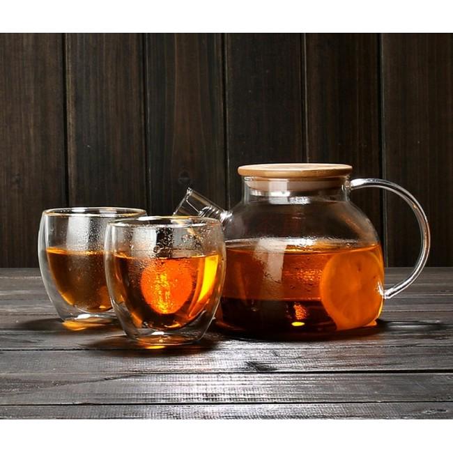 Чайник с бамбуковой крышкой 1000 мл (401474) - фото 4 Чайник с бамбуковой крышкой 1000 мл (401474) - фото 4