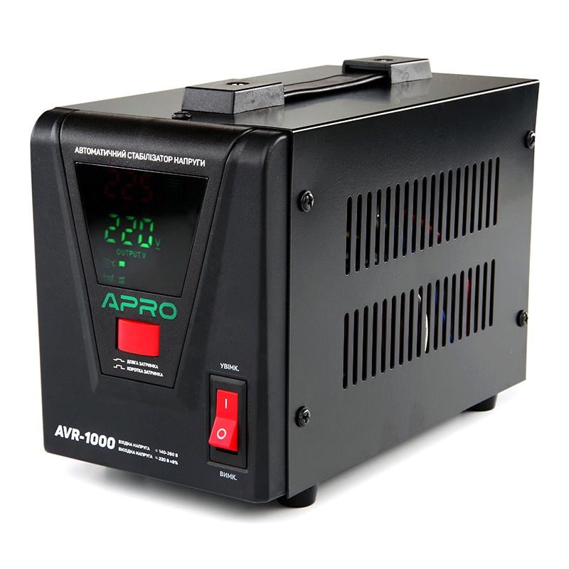 Стабилизатор напряжения релейный Apro AVR-1000 800 Вт (81436/852010)