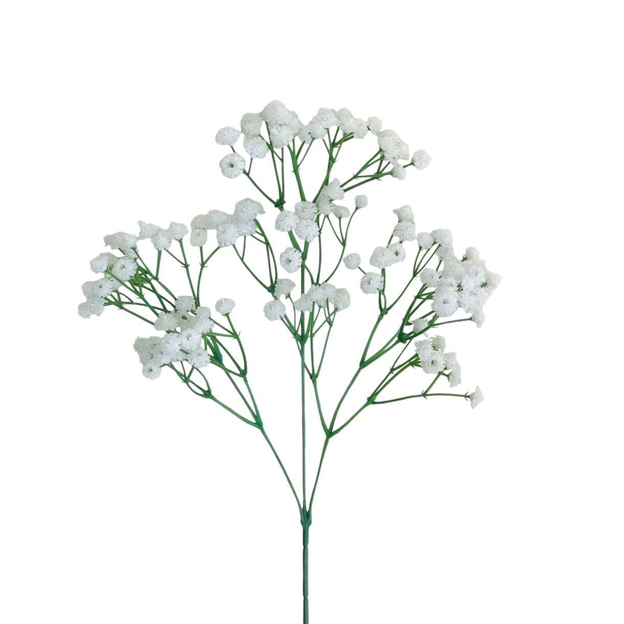 Искусственный гипсофил ветка латекс 62 см Белый