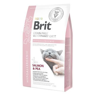 Сухой корм Brit GF Veterinary Diet Hypoallergenic для кошек при пищевой аллергии 2 кг Лосось