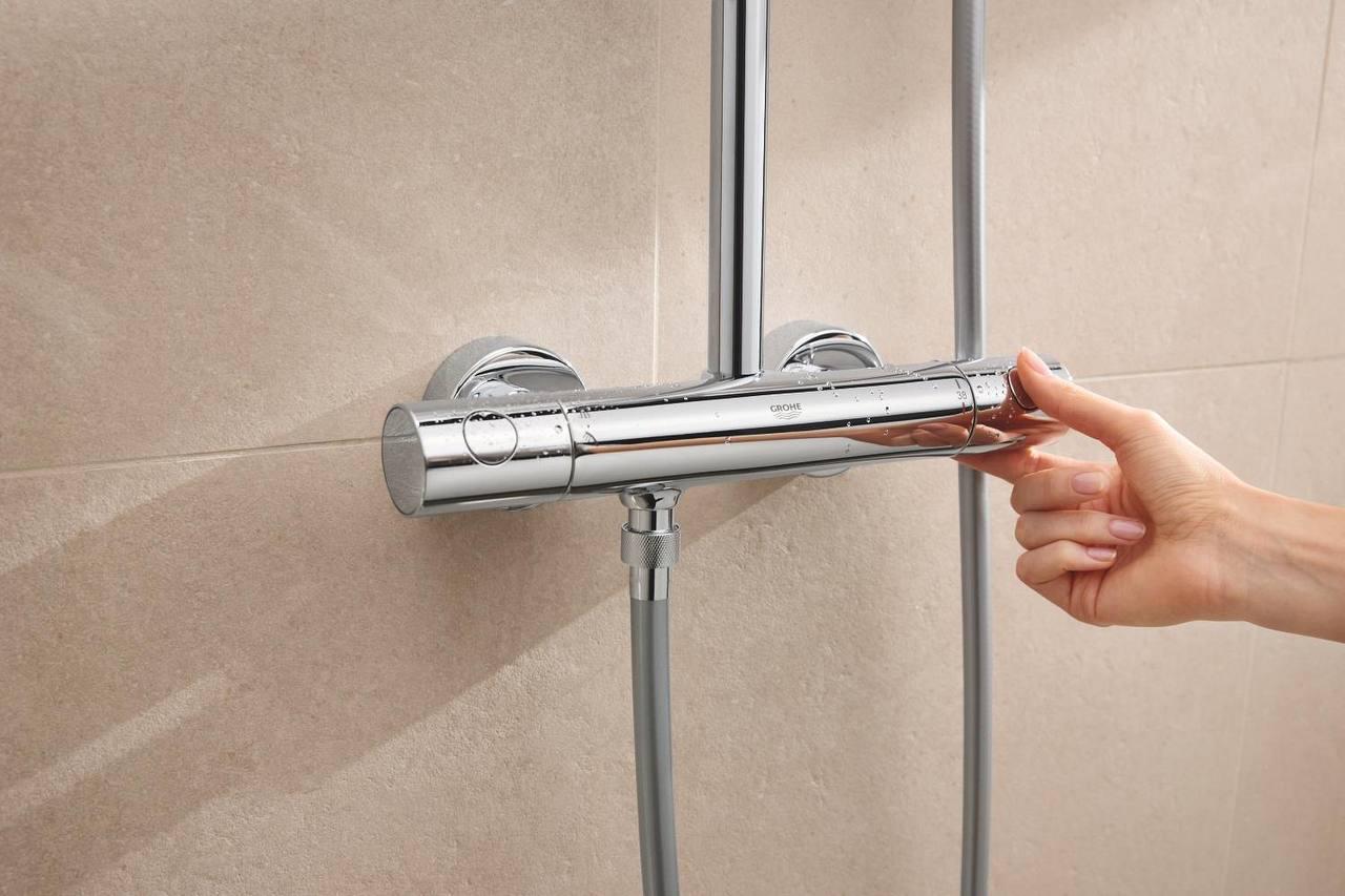 Душова система Grohe Tempesta System 210 з термостатом для настінного монтажу (26811001) - фото 2