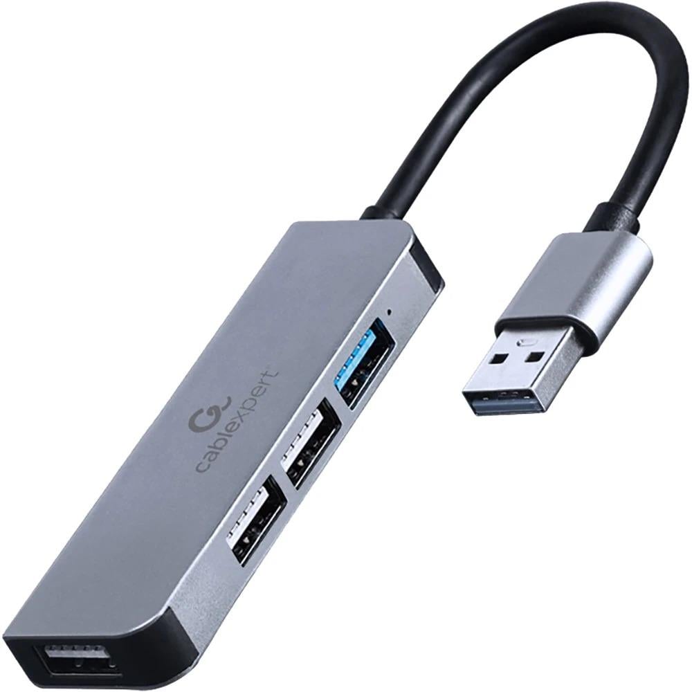 USB-хаб Cablexpert UHB-U3P1U2P3-01 4 порта USB-A 12 см Grey