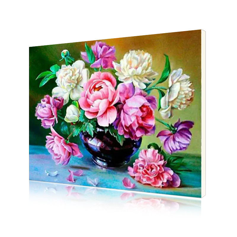 Картина по номерам Lesko Y-5544 Садовые пионы