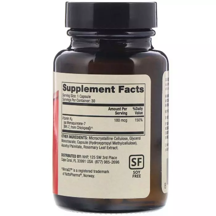 Витамин K2 Dr. Mercola 180 мкг 30 капсул (MCL01194) - фото 2