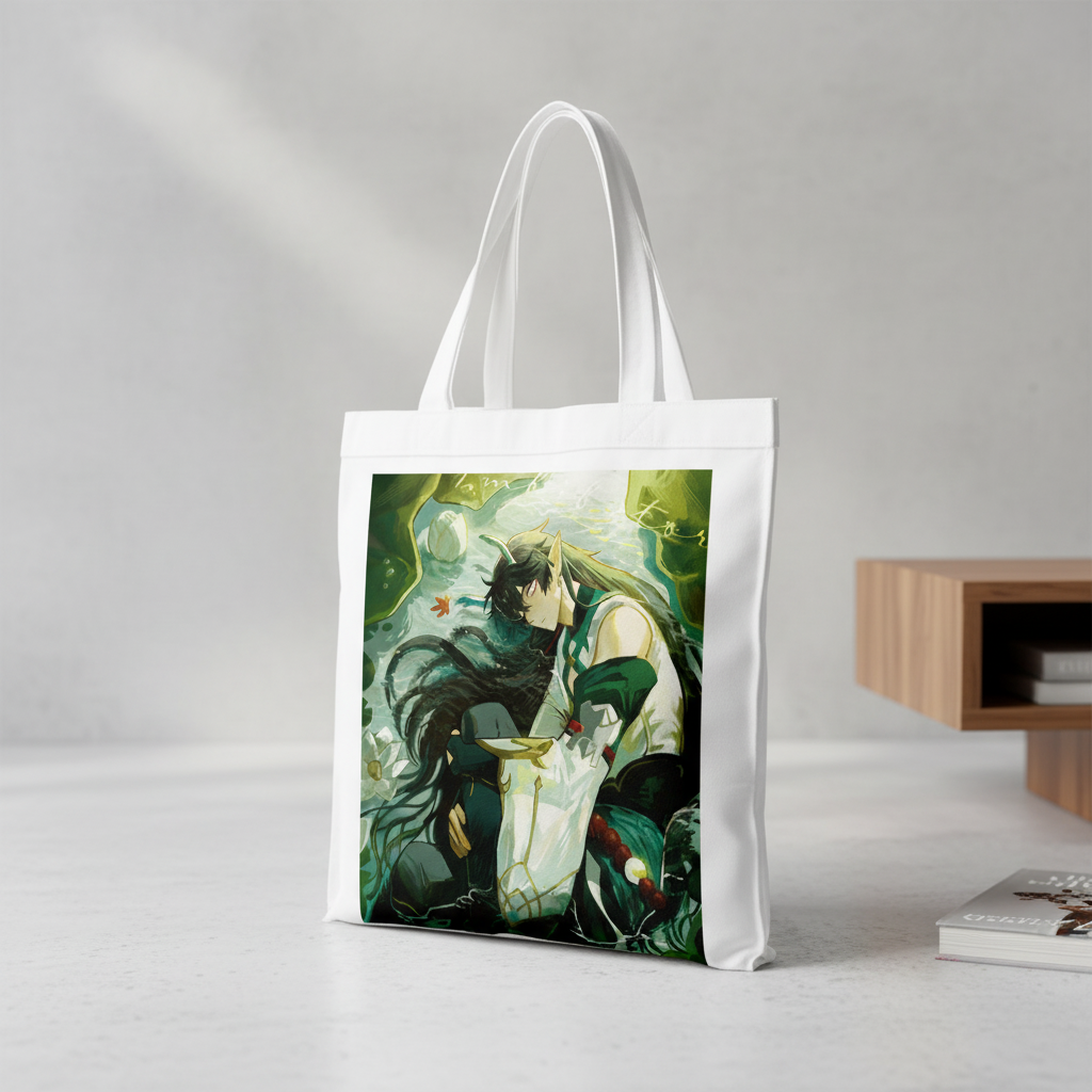 Сумка-шопер Honkai Star Rail Ден Хенг з льону Білий (6781)