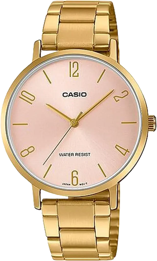 Наручные часы женские Casio Timeless Collection LTP-VT01G-4B со стальным корпусом Розовый (3149902560)