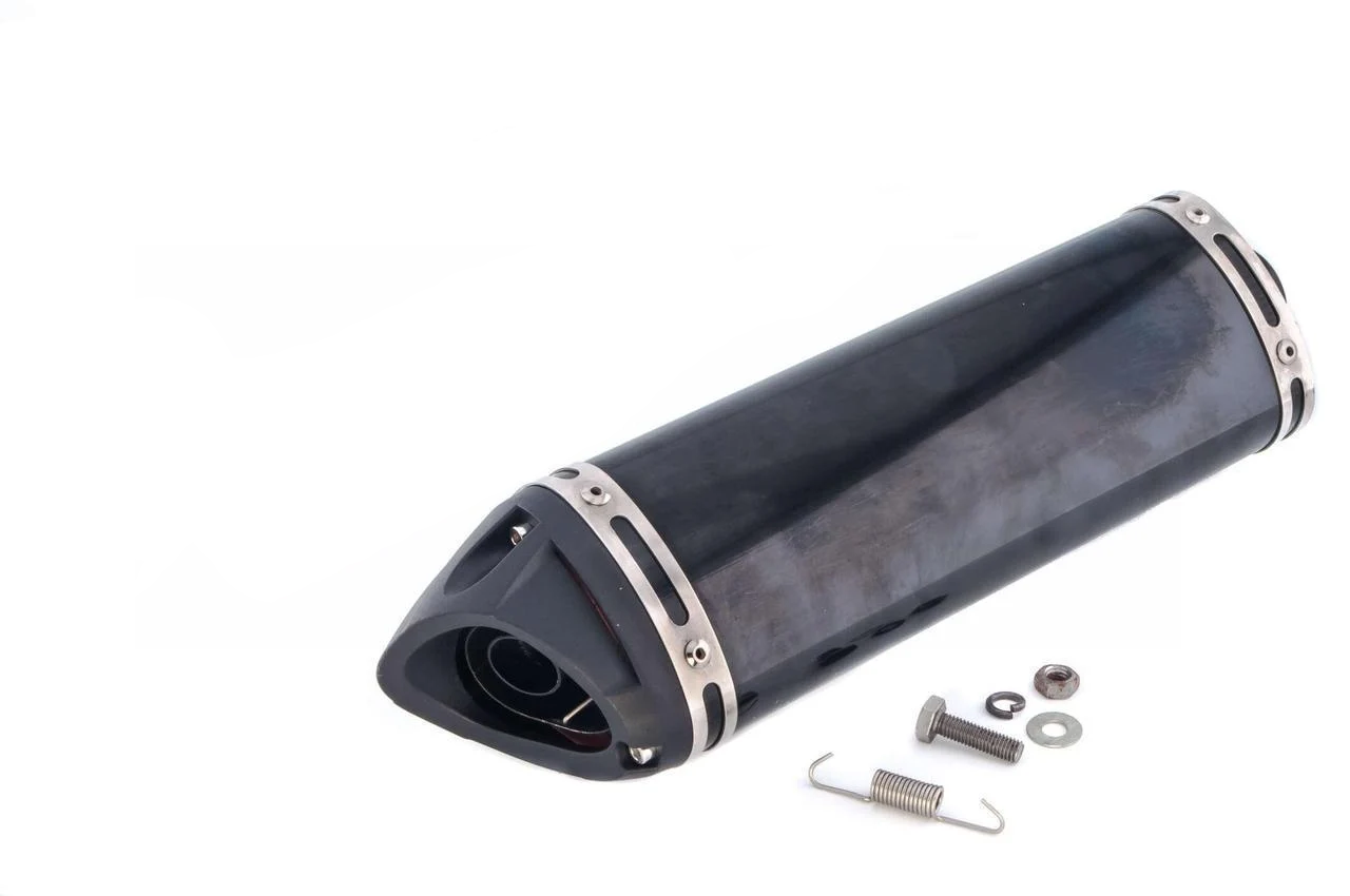 Глушитель тюнинг mod:3 118 Овал 350 мм Черный прямоток (2177153825)