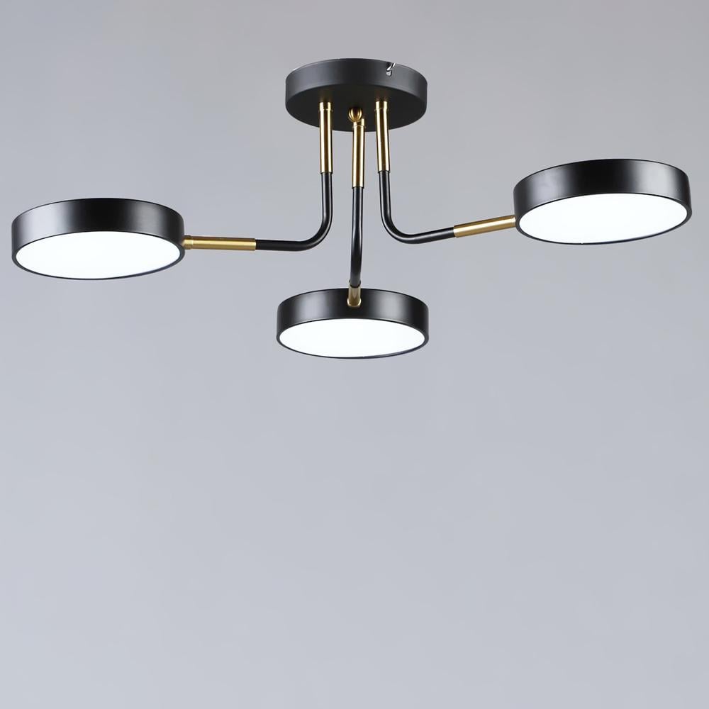 Люстра потолочная LED Light House SRS-19771/3 BK/COP Черный/Золотой