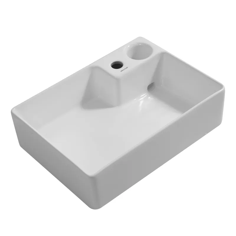 Раковина накладная MIXXUS PREMIUM STYLE-0201 520х375х140 мм с донным клапаном и отверстием под смеситель (2509448765)