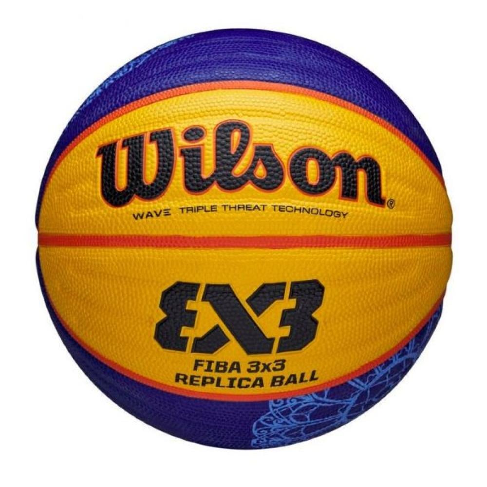 Мяч баскетбольный Wilson FIBA 3X3 REPLICA PARIS 2024 6F р. 6 Желтый/Синий (WZ3015001XB6F 6)