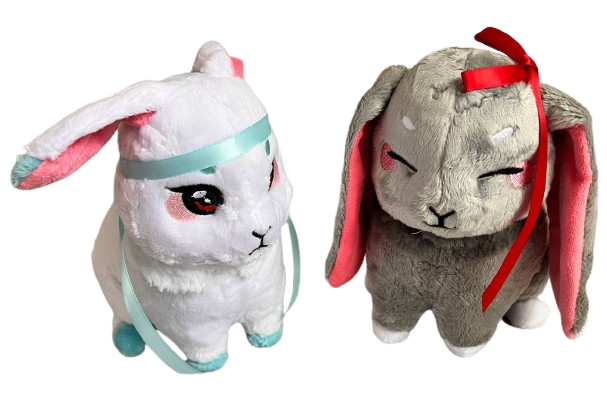 Набор мягких игрушек кролики Лань Чжань и Вэй Ин из Магистр дьявольского культа Мастер темного пути (337) Набор мягких игрушек кролики Лань Чжань и Вэй Ин из Магистр дьявольского культа Мастер темного пути (337)