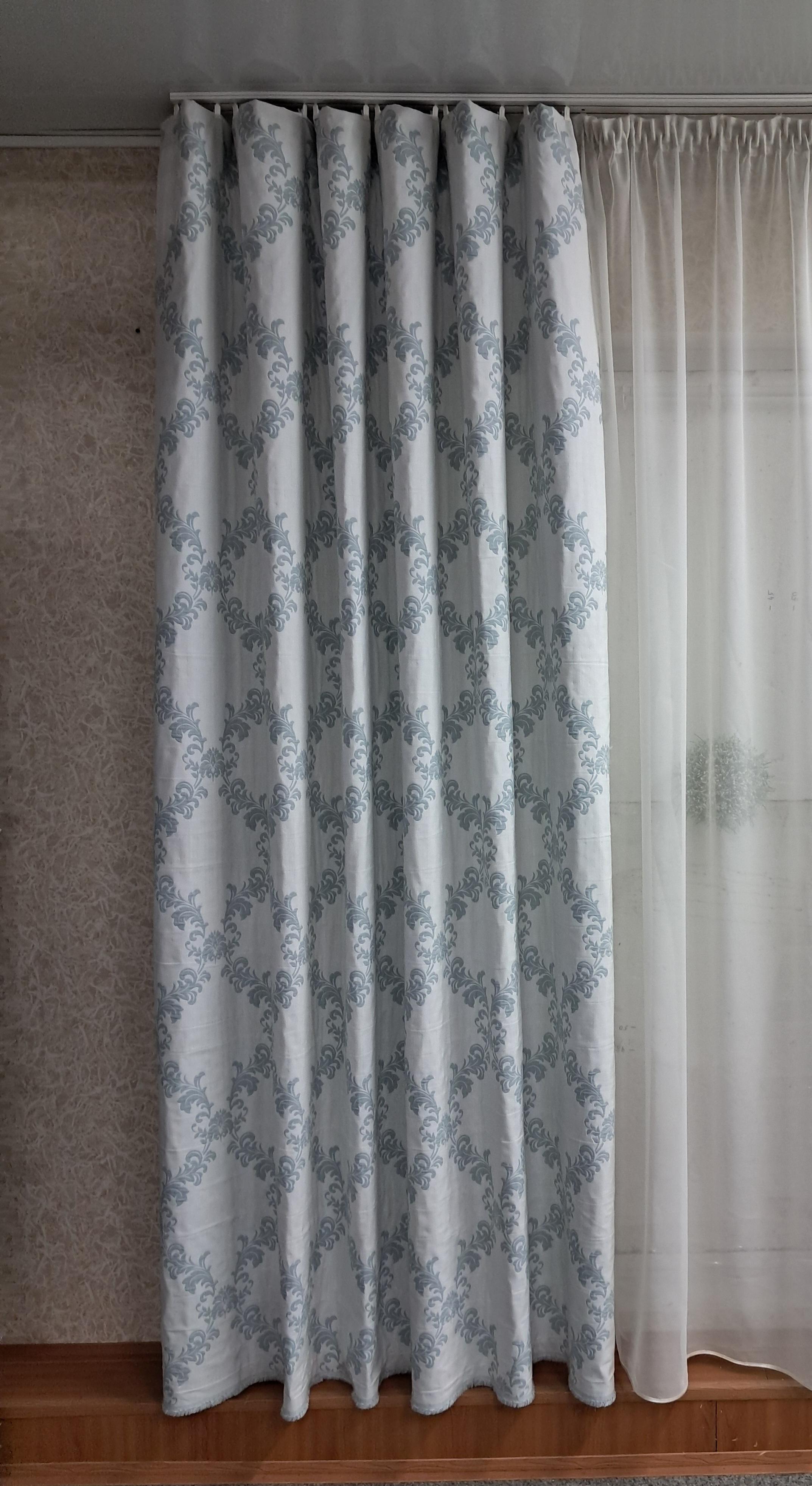 Штора Ніжність 270х200 см Сіро-блакитний - фото 1 Штора Ніжність 270х200 см Сіро-блакитний - фото 1