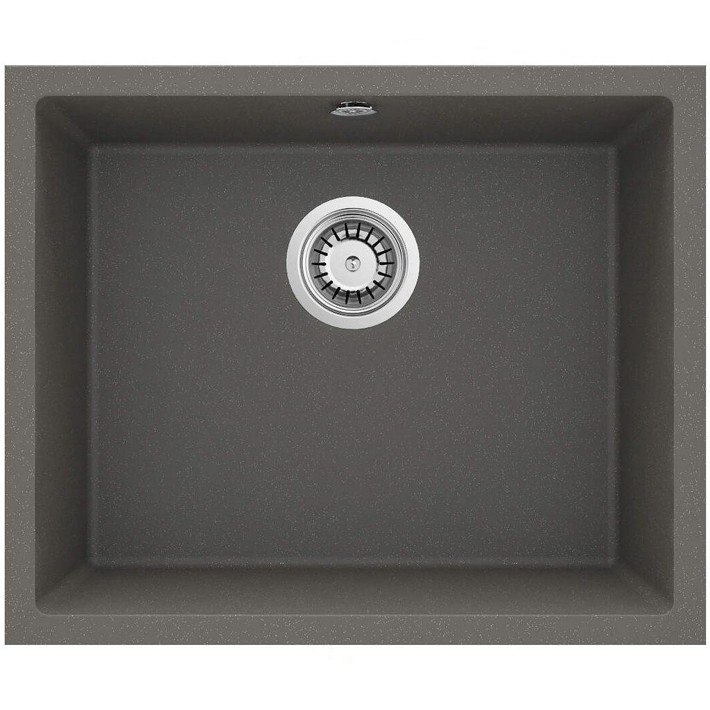 Мойка кухонная Deante ZQA_T10C гранитная прямоугольная 550x460 мм Серый (25964394)
