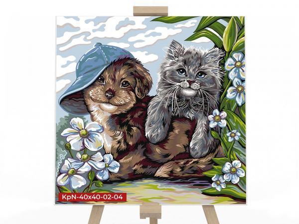 Картина по номерам Danko Toys №4 Котенок и щенок 40х40 см серия 2 (KpN-40x40-02-04) Картина по номерам Danko Toys №4 Котенок и щенок 40х40 см серия 2 (KpN-40x40-02-04)