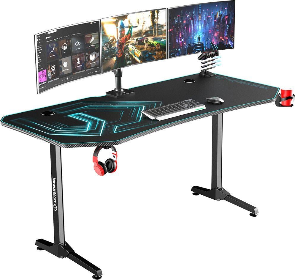 Комп'ютерний стіл для геймера Ultradesk Frag XXL Blue (329275)