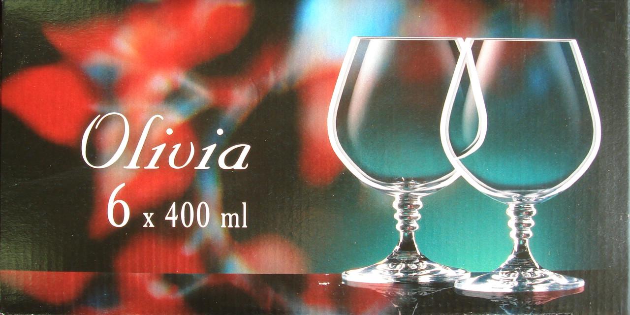 Набір келихів для коньяку Bohemia Olivia 400 мл 6 шт. (40346/400) - фото 4