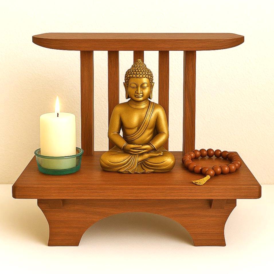 Вівтар для медитації з дерева Каланрі Охра (ЛАТ-001004)