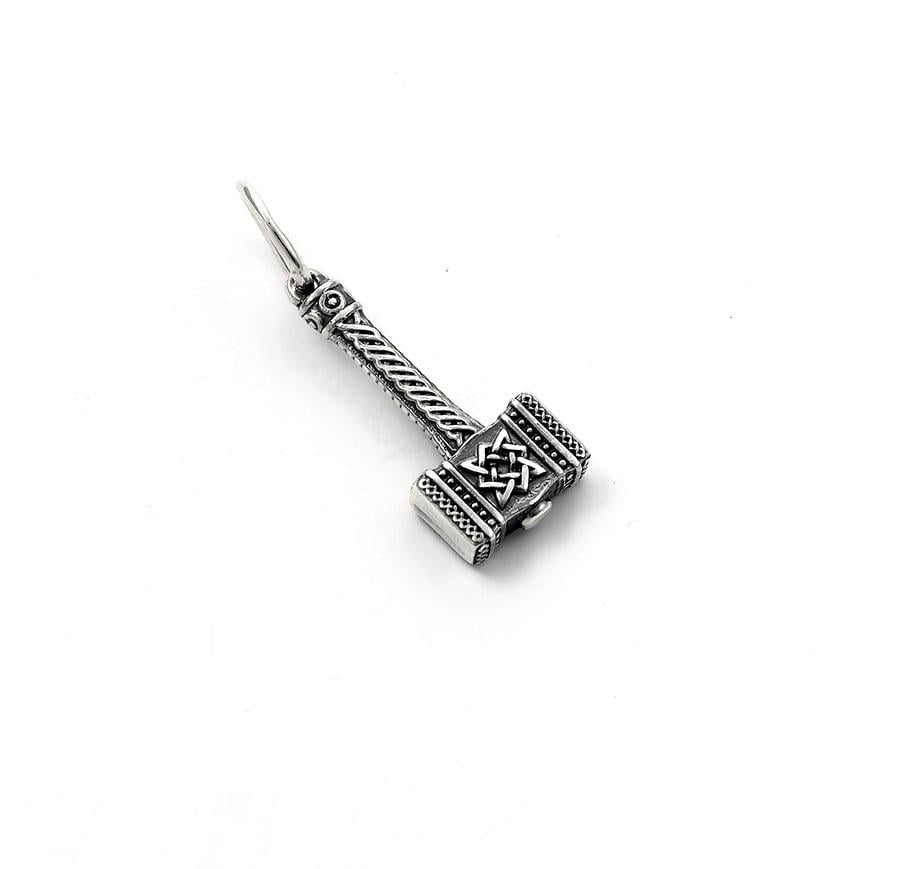 Кулон оберег Maxi Silver 8934 Молот тора со звездой движении (88934)