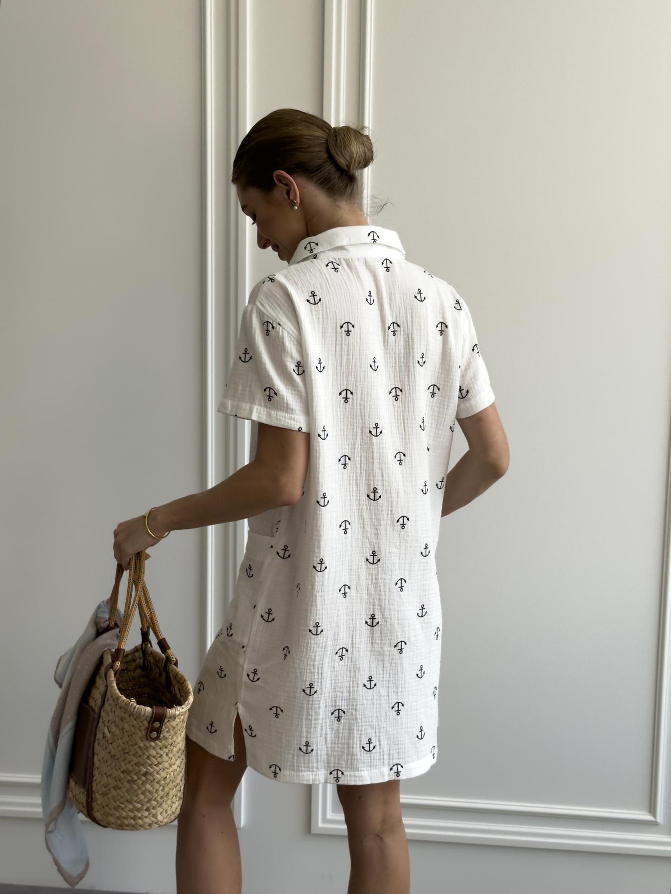 Пляжна туніка COSY Морська Мрія з мусліну S Білий (MD20 (MD20/S) - фото 2