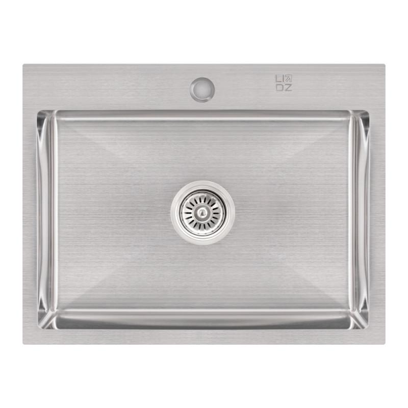 Набор 2 в 1 Lidz кухонная мойка H5845 3.0/1.0 мм Brush + дозатор для моющего средства