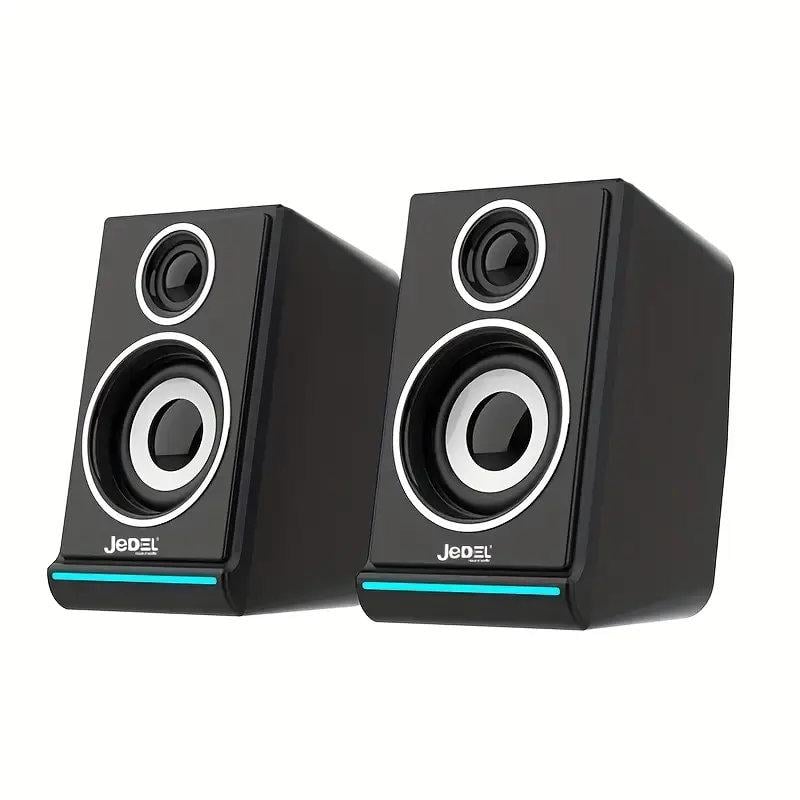 Колонки для компьютера JEDEL S-578 6 Вт RGB USB 3,5 мм Черный (32406952)