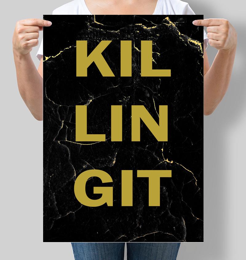 Постер мотивуючий "Killing it" 42х60 см (М057)